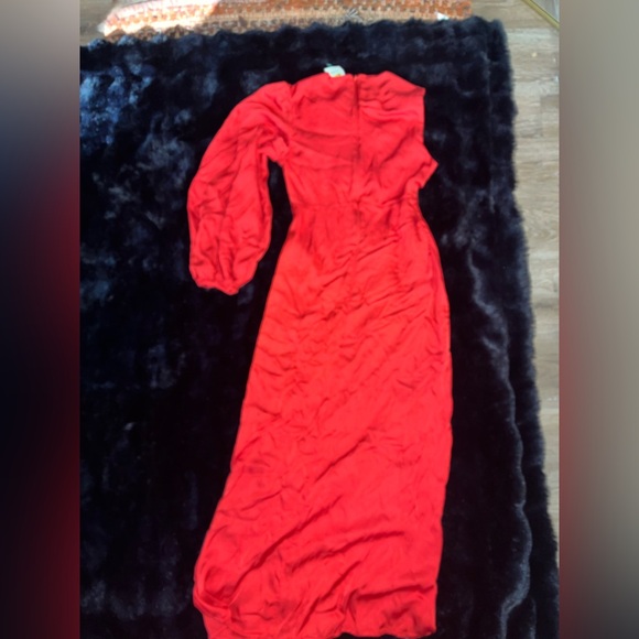 Farm Rio One Shoulder Maxi Cut Off Gold Detail Formal Dress Size Medium - Picture 7 of 10